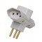 PINO 3 SAIDAS ILUMI 2P+T BRANCO 10A 1227 PC 1