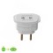 PINO ADAPTADOR DANEVA UNIVERSAL 2P 10A 1658 BRANCA CX 1