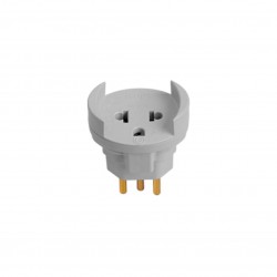 PINO ADAPTADOR UNIVERSAL ILUMI 2P+T 10A BCO 1211 PC 1