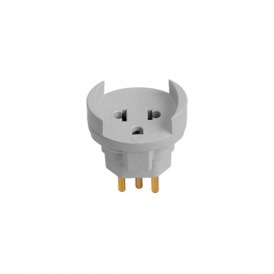 PINO ADAPTADOR UNIVERSAL ILUMI 2P+T 10A BCO 1211 PC 1