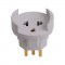 PINO ADAPTADOR UNIVERSAL ILUMI 2P+T 10A CZA 1209 PC 1