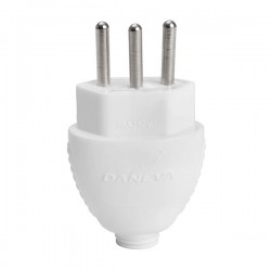 PINO MACHO DANEVA 2P+T 10A BRANCO DN1594 PC 1