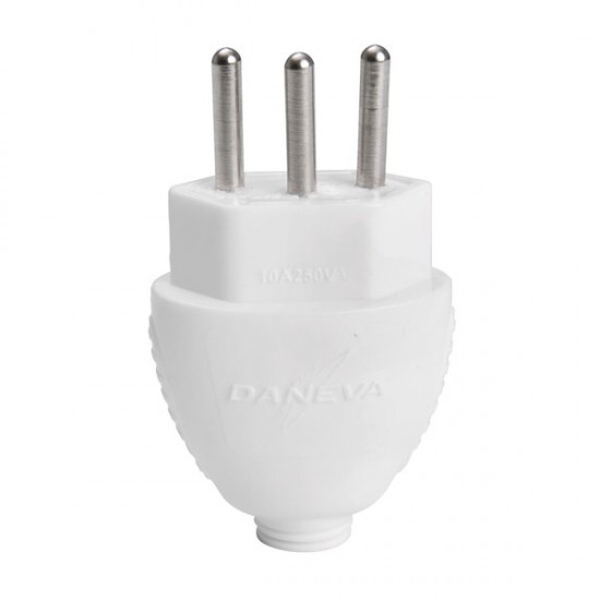 PINO MACHO DANEVA 2P+T 10A BRANCO DN1594 PC 1