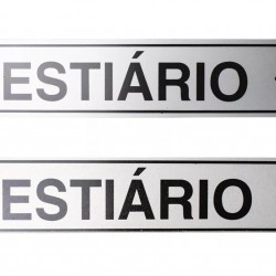 PLACA 05X25 VESTIARIO FEMININO PC 1
