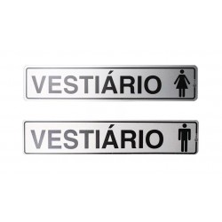 PLACA 05X25 VESTIARIO FEMININO PC 1