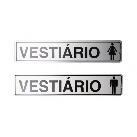 PLACA 05X25 VESTIARIO FEMININO PC 1