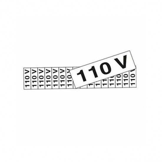 PLACA 1,5X 4 ETIQUETA 110 VOLTS POLIESTIRENO C/16 PC 1