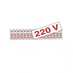 PLACA 1,5X 4 ETIQUETA 220 VOLTS POLIESTIRENO C/16 PC 1
