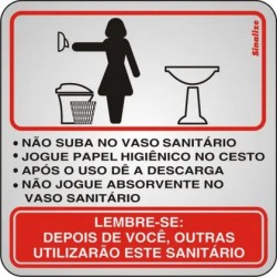PLACA 15X15 PROCEDIMENTO SANITARIO FEMININO PC 1