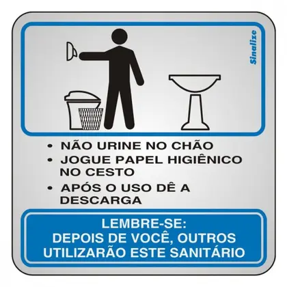 PLACA 15X15 PROCEDIMENTO SANITARIO MASCULINO PC 1