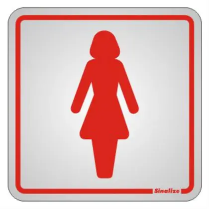PLACA 15X15 SANITARIO FEMININO PC 1