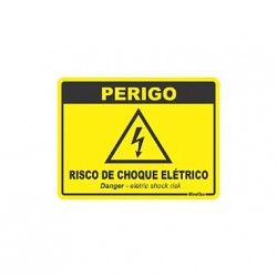 PLACA 15X20 PERIGO CERCA ELETRICA POLISTIRENO PC 1