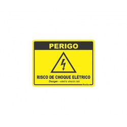 PLACA 15X20 PERIGO CERCA ELETRICA POLISTIRENO PC 1