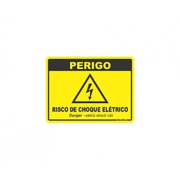PLACA 15X20 PERIGO CERCA ELETRICA POLISTIRENO PC 1
