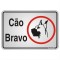 PLACA 16X23 CAO BRAVO ILUSTRADO PC 1