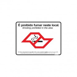 PLACA 20X25 PROIBIDO FUMAR ALUMINIO PC 1