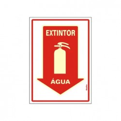 PLACA 20X30 EXTINTOR  AGUA PC 1
