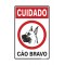 PLACA 20X30 CUIDADO CAO BRAVO POLIESTIRENO PC 1