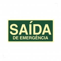 PLACA 20X30 SAIDA DE EMERGENCIA PC 1