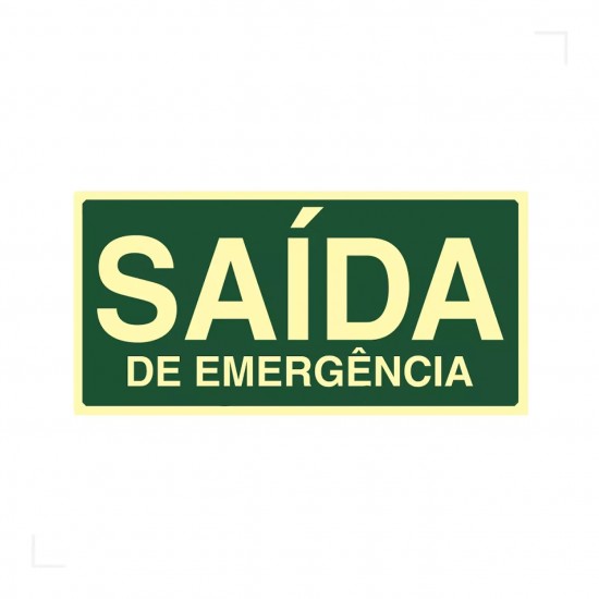 PLACA 20X30 SAIDA DE EMERGENCIA PC 1