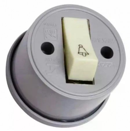 BOTAO CAMPAINHA EXTERNO RADIAL CINZA PC 1