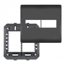 PLACA FAME HABITAT BLACK 4X4 C/SUP 2MOD HOR 4078 PC 1