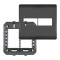PLACA FAME HABITAT BLACK 4X4 C/SUP 2MOD HOR 4078 PC 1
