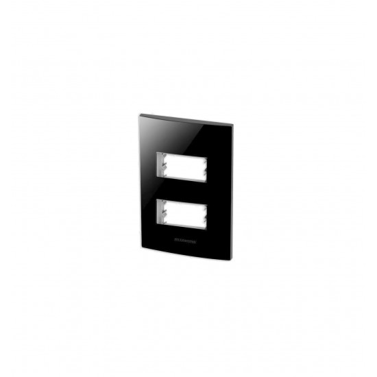PLACA INOVA PRO PT C/SUP 4X2 2 MOD SEPARADO 85527 PC 1