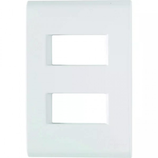 PLACA LIZ 4X2 2 POSTOS AFASTADOS BRANCA 106206 PC 1