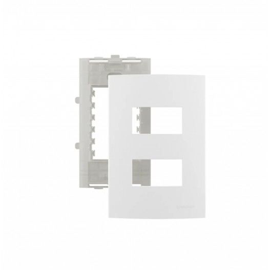 PLACA MARGIRIUS SLEEK+SUPORTE 4X2 2 POSTO SEP16024 PC 1