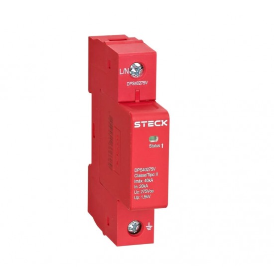 PROTETOR SURTO STECK DPS40275V 40KA 275V VM PC 1