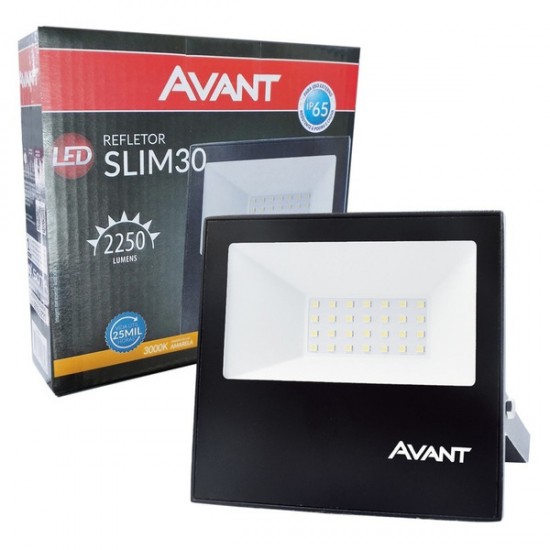 REFLETOR LED AVANT  30W 3000K BIV IP66 2250LM PC 1
