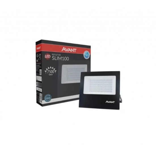 REFLETOR LED AVANT 100W 6500K BIV IP66 7500LM PC 1