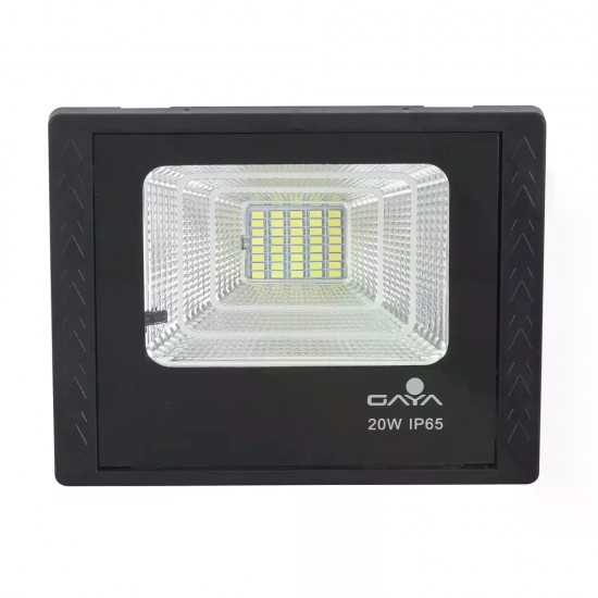 REFLETOR LED GAYA SOLAR PTO  20W 6500K IP65 PC 1