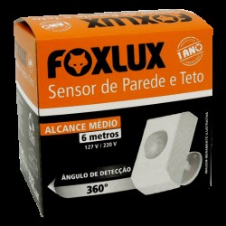 SENSOR PRES FOXLUX PAREDE TETO BIV BCO 32.06 PC 1