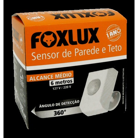SENSOR PRES FOXLUX PAREDE TETO BIV BCO 32.06 PC 1