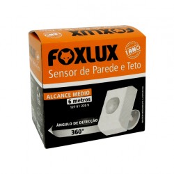 SENSOR PRES FOXLUX PAREDE TETO BIV BCO 32.06 PC 1