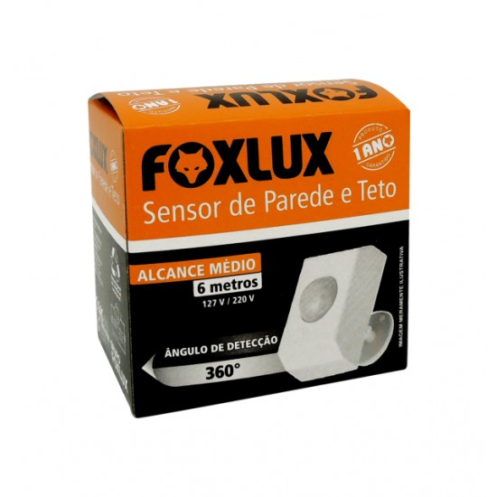 SENSOR PRES FOXLUX PAREDE TETO BIV BCO 32.06 PC 1