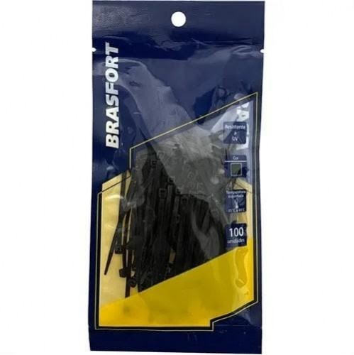 ABRACADEIRA NYLON BRASFORT 3,6 X 150 MM PT C/100 PCTE 1