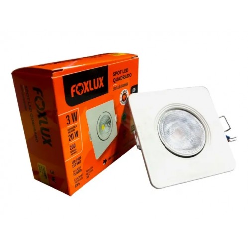 SPOT EMB.SUPER LED FOXLUX QUAD 3W 3000K 07CM PC 1