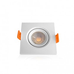 SPOT EMB.SUPER LED OUROLUX QUAD BC 5W 4000K 8,9CM PC 1