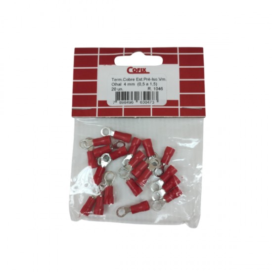 TERMINAL COFIX ISOLADO OLHAL 4 MM 1046 C/20 PCTE 1