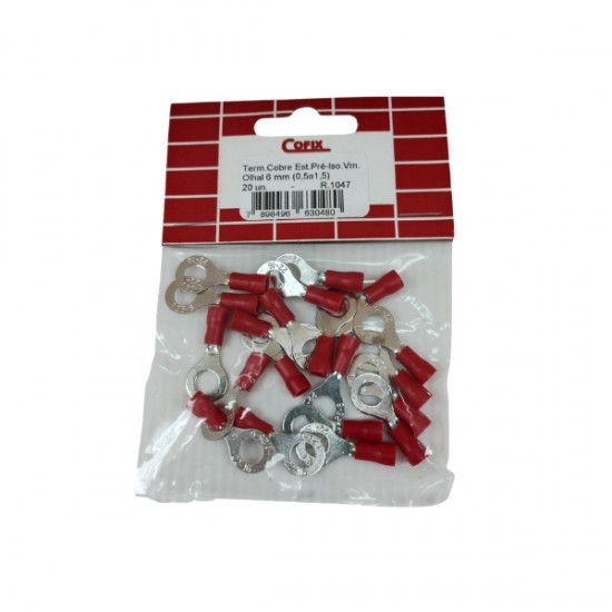 TERMINAL COFIX ISOLADO OLHAL 6 MM 1047 C/20 PCTE 1