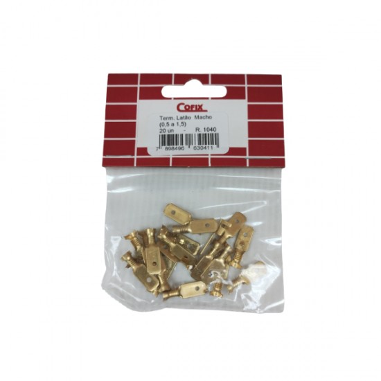 TERMINAL COFIX MACHO P/PONTA DE FIO C/20 1040 PCTE 1