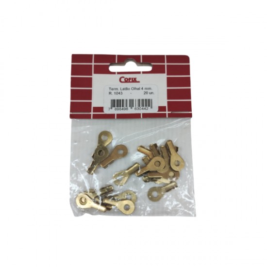 TERMINAL COFIX RED 4MM P/PONTA DE FIO S/ISOL 1043  PCTE 1