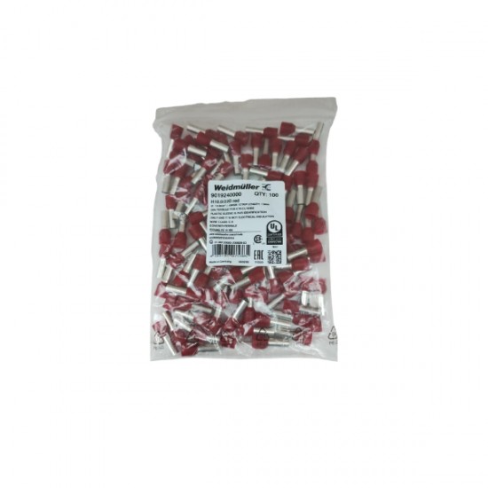 TERMINAL ILHOS SIMPLES WEIDMULLER 10,00MM VERMELHO CNT 1