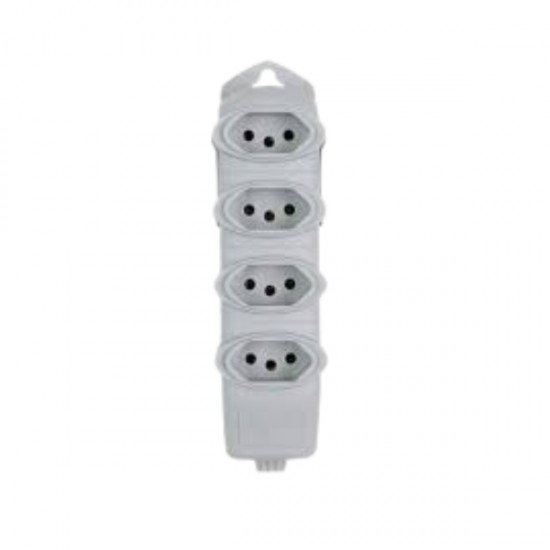 TOM.BARRA DANEVA QUADUPLA 20A 2P+T CINZA PC 1