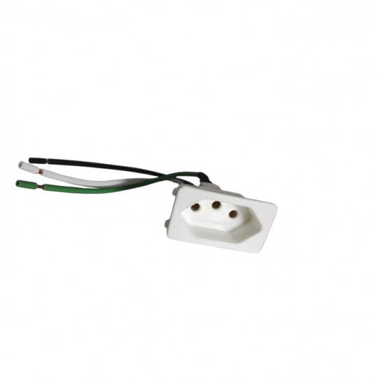 TOMADA 2P+T MARGIRIUS PAINEL 10A BR C/RABICHO PC 1