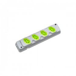 TOMADA BARRA FIOLUX QUADRUPLA 2P+T 20A CZ PC 1