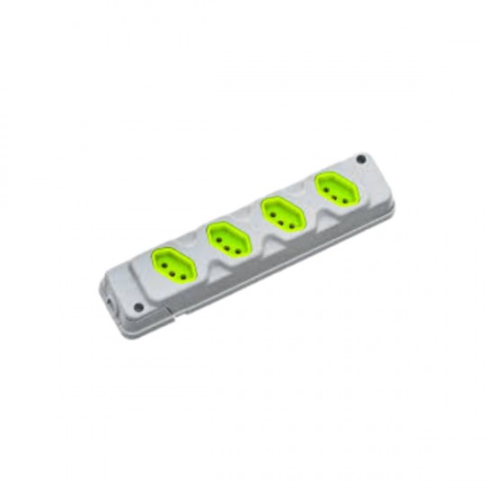 TOMADA BARRA FIOLUX QUADRUPLA 2P+T 20A CZ PC 1